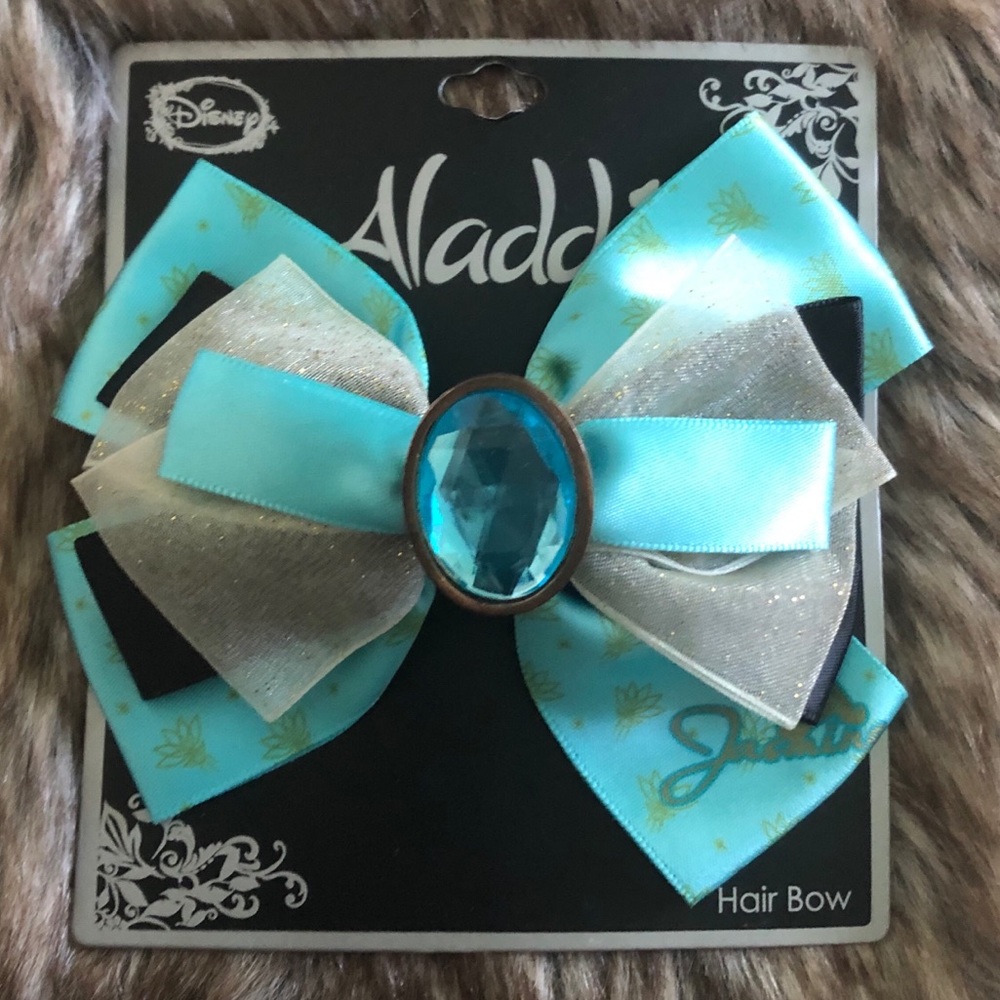 *DISNEY* NEW Jasmine Hair Bow Turquoise